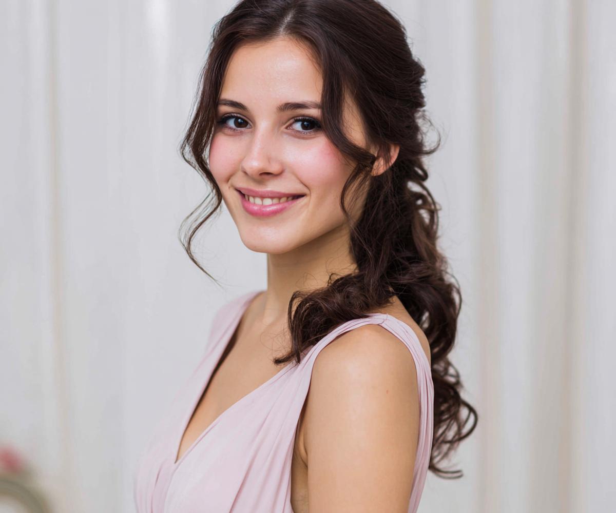 Demi Attache Bouclée Brune