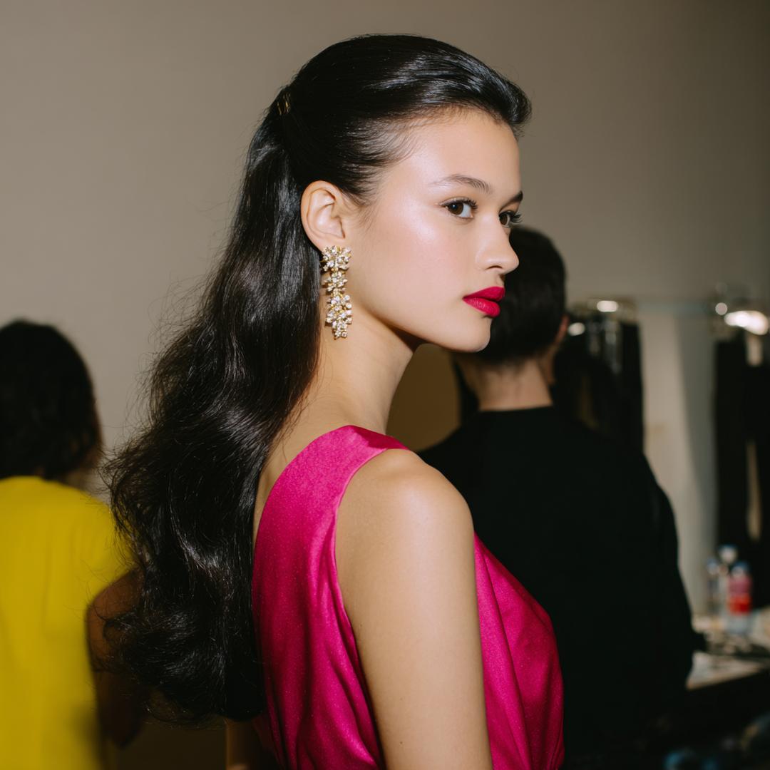 Demi-Queue Brune Longue Avec Volume