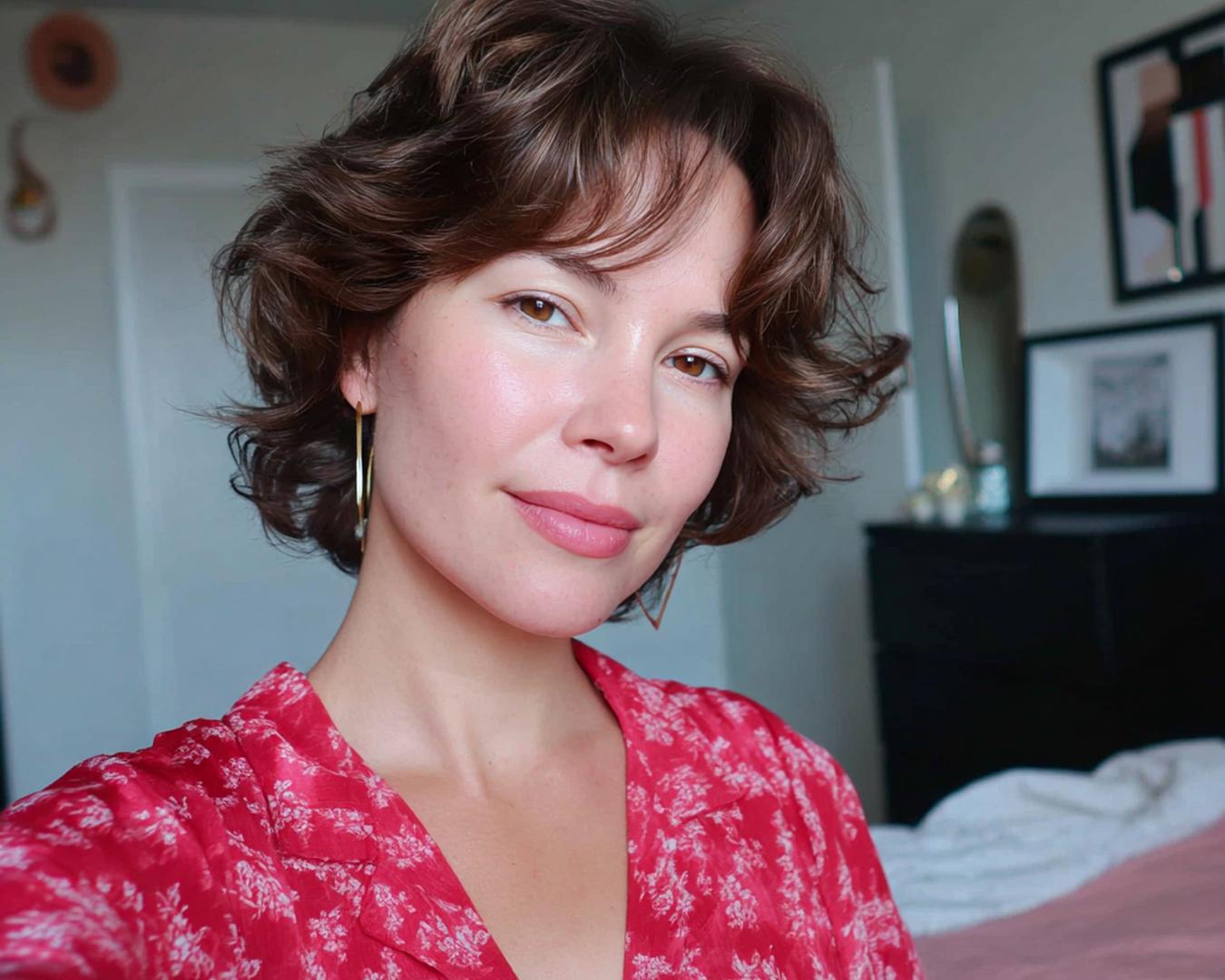 Short Brown Wavy Bob