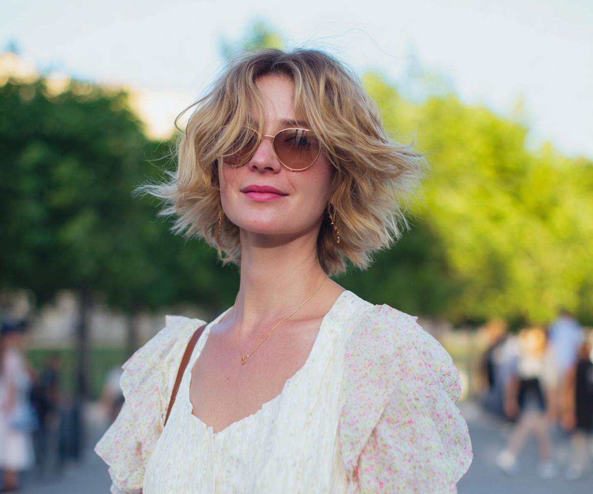 Blonde Tousled Wavy Bob