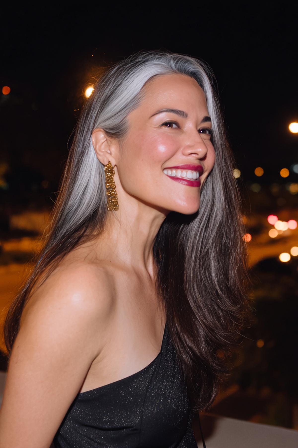 Long Brown Hair With Gray Streak