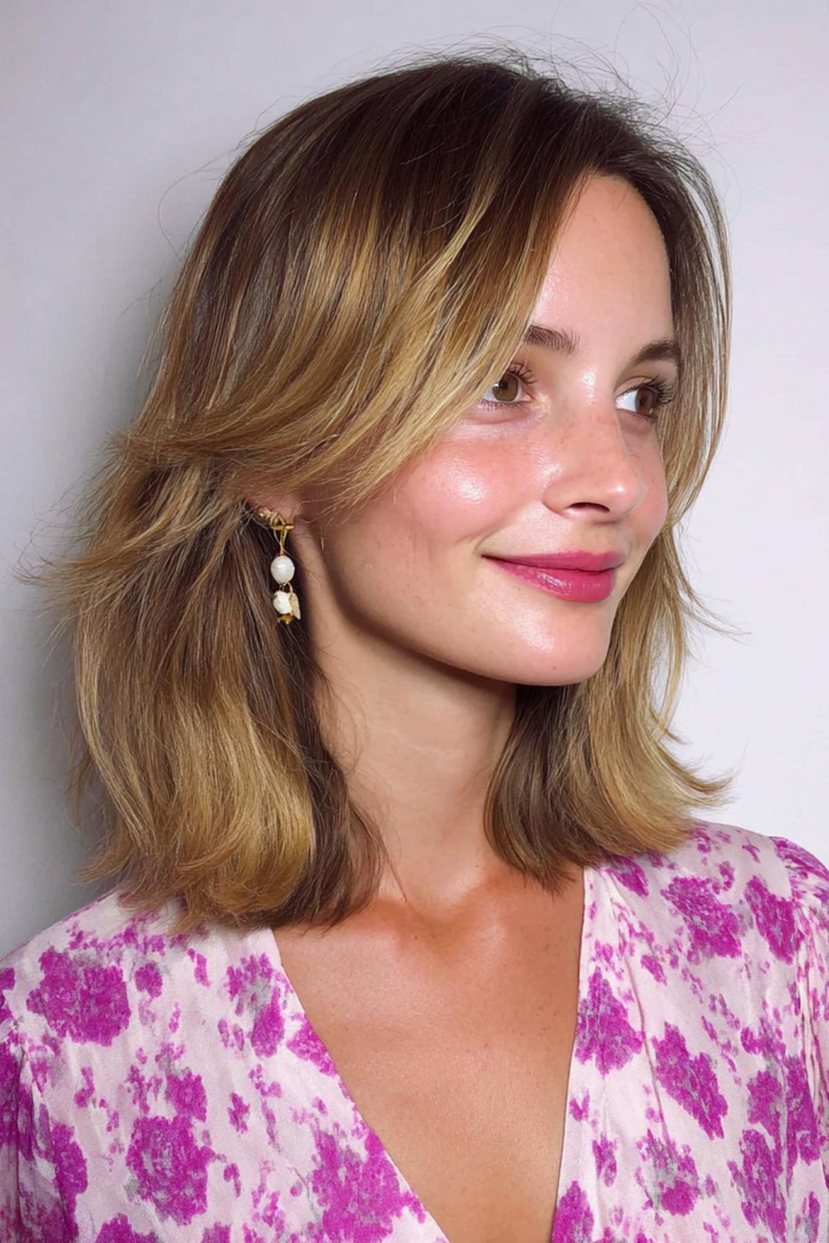 Shoulder Length Layered Blonde