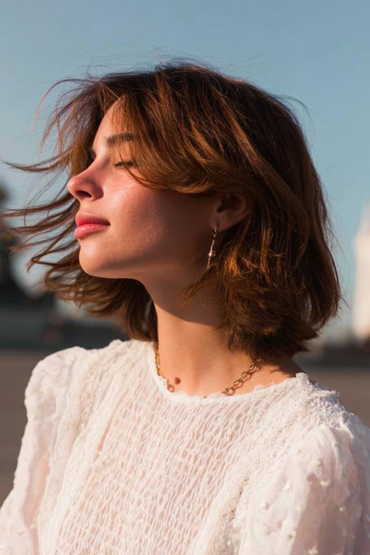 Tousled Light Brown Bob