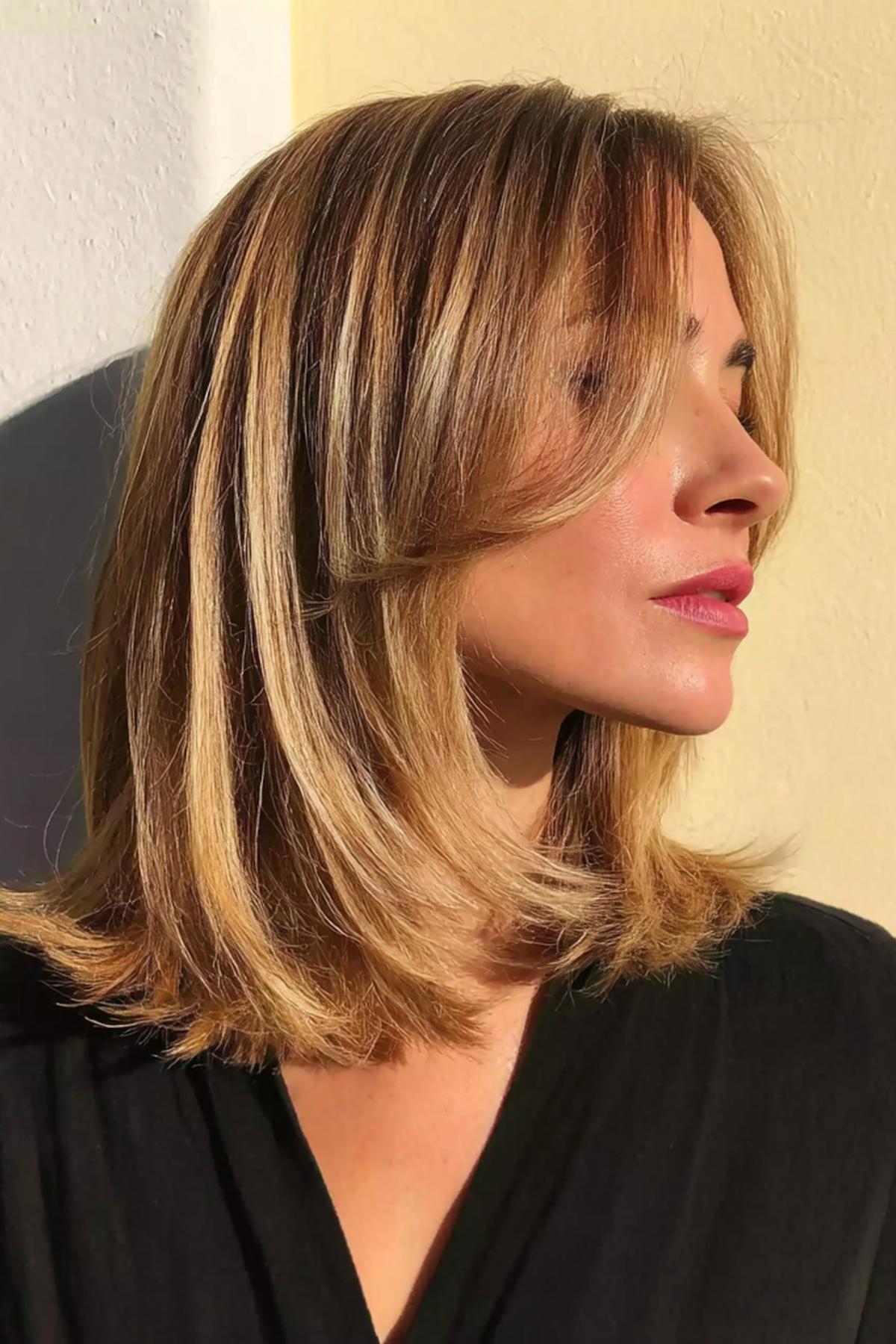Shoulder Length Blonde Layers
