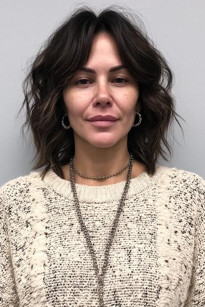 Wavy Dark Brown Shag