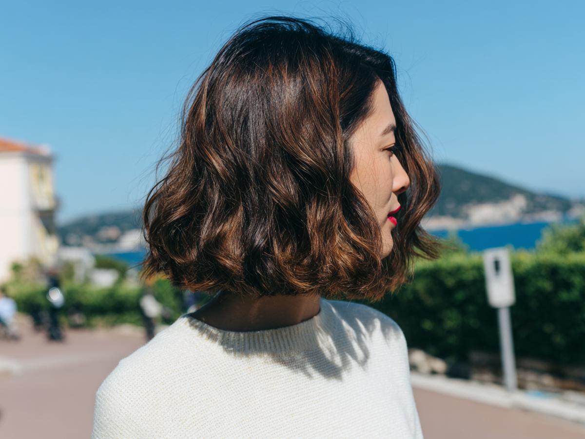 Wavy Brunette Bob