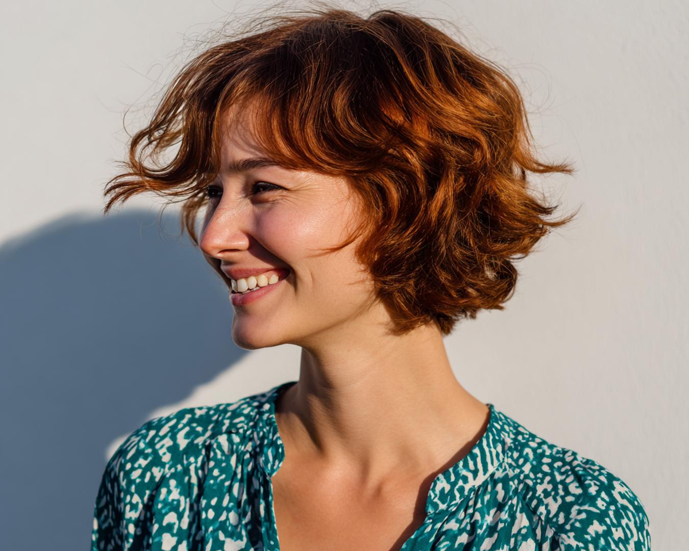 Wavy Copper Bob