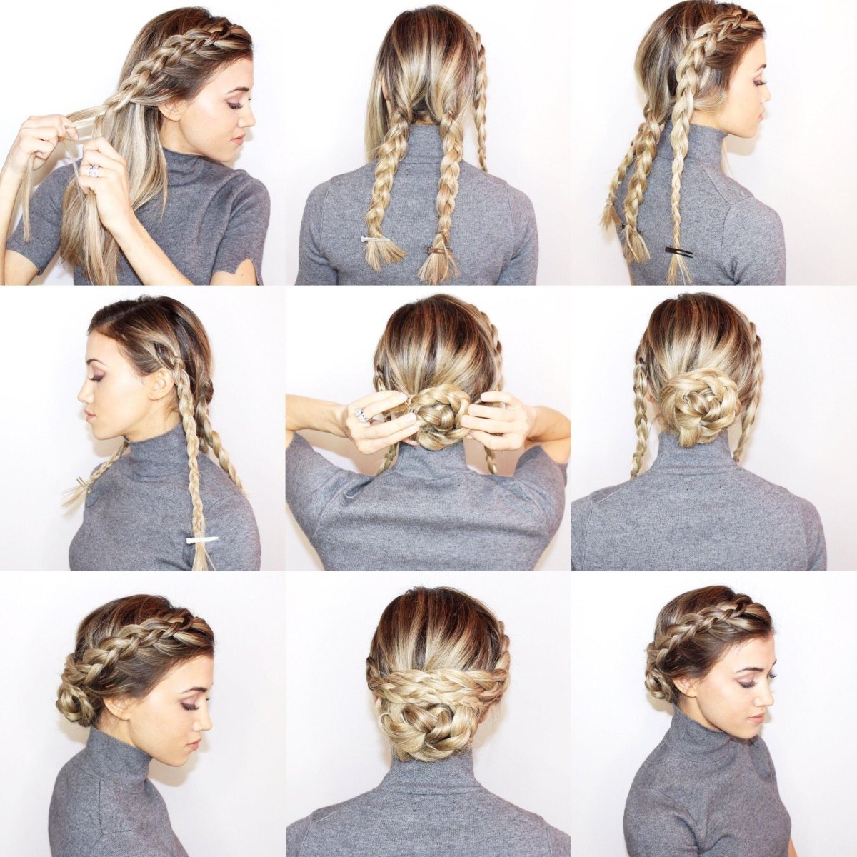 Chignon tressé quotidien facile