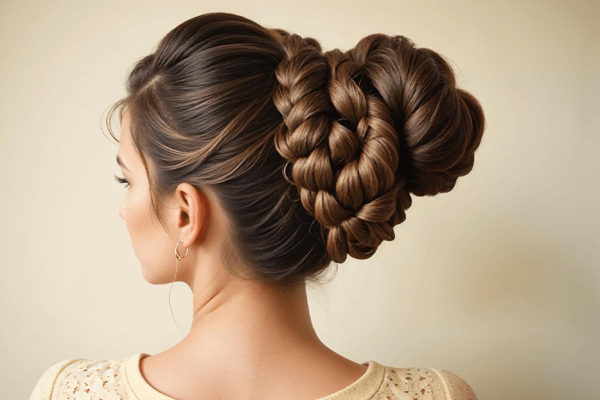 Chignon tressé personnalisé femme