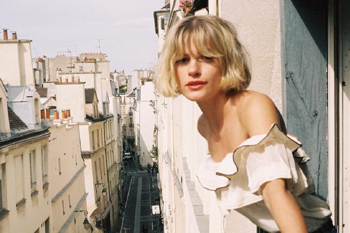 French bob blond style parisien