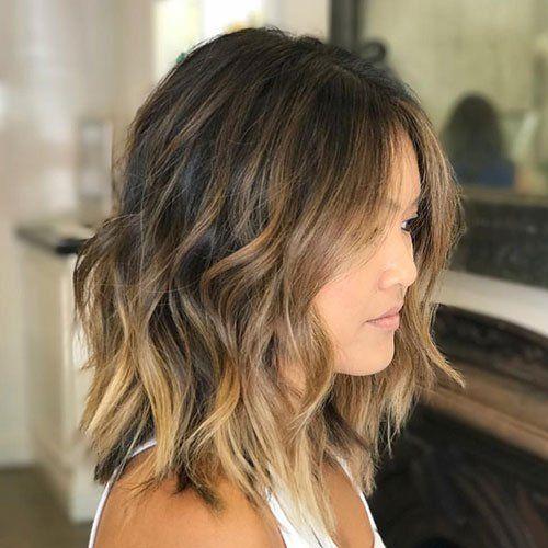 Lob dégradé ondulé naturel