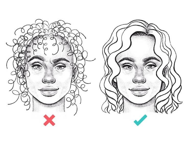 Erreurs dessin cheveux bouclés