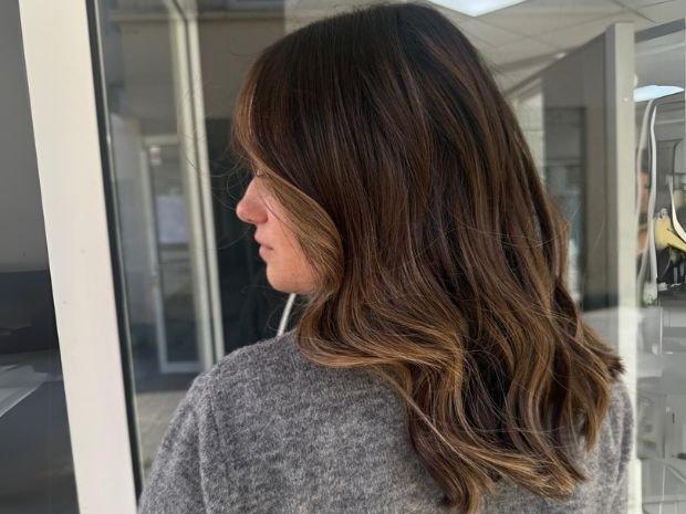 Balayage noisette châtain