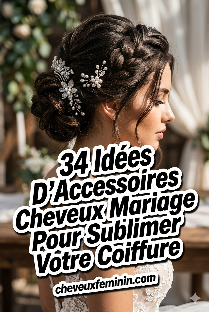 34 Idées D’Accessoires Cheveux Mariage Pour Sublimer Votre Coiffure