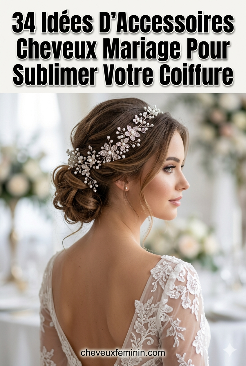 34 Idées D’Accessoires Cheveux Mariage Pour Sublimer Votre Coiffure