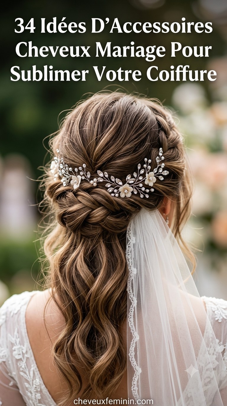 34 Idées D’Accessoires Cheveux Mariage Pour Sublimer Votre Coiffure