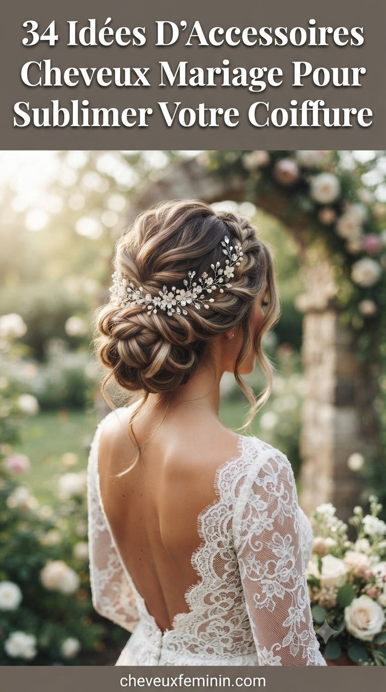 34 Idées D’Accessoires Cheveux Mariage Pour Sublimer Votre Coiffure