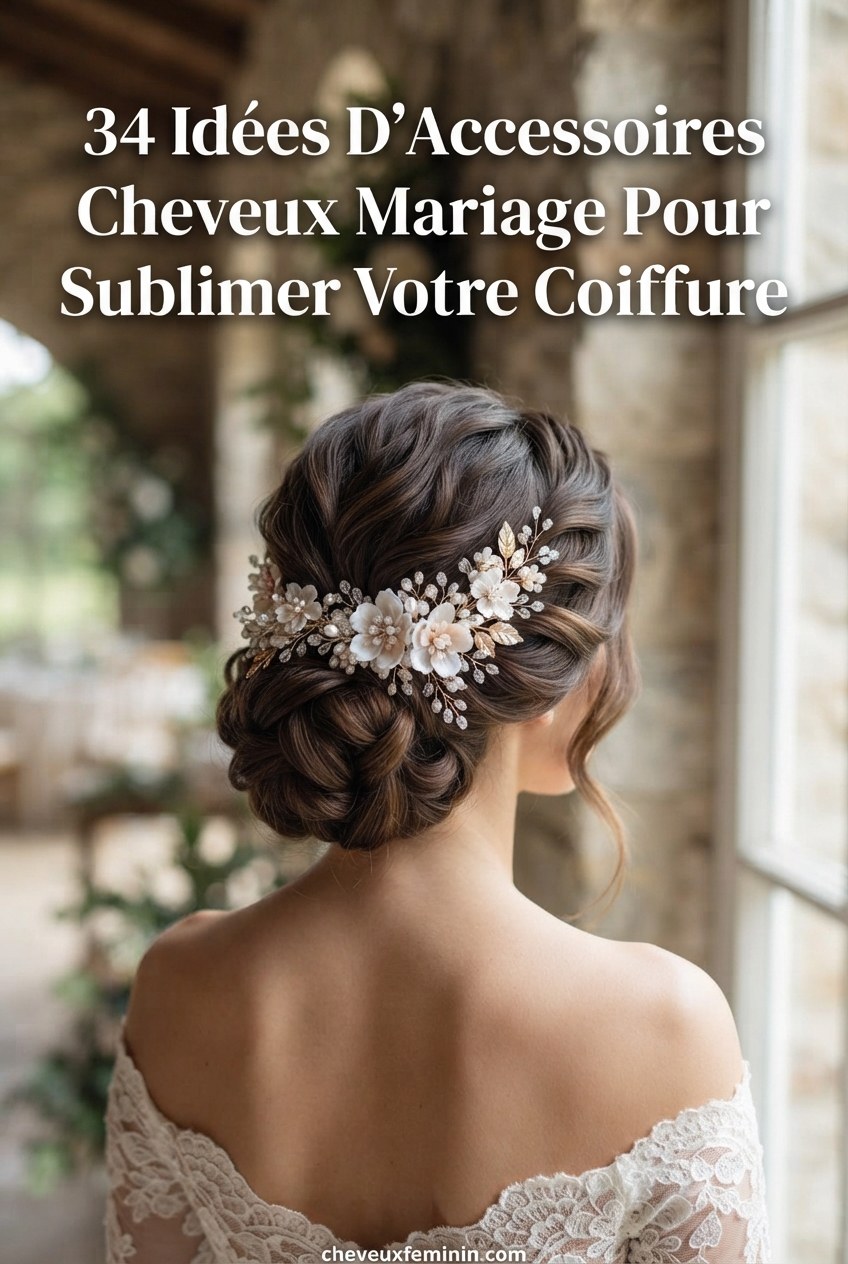34 Idées D’Accessoires Cheveux Mariage Pour Sublimer Votre Coiffure
