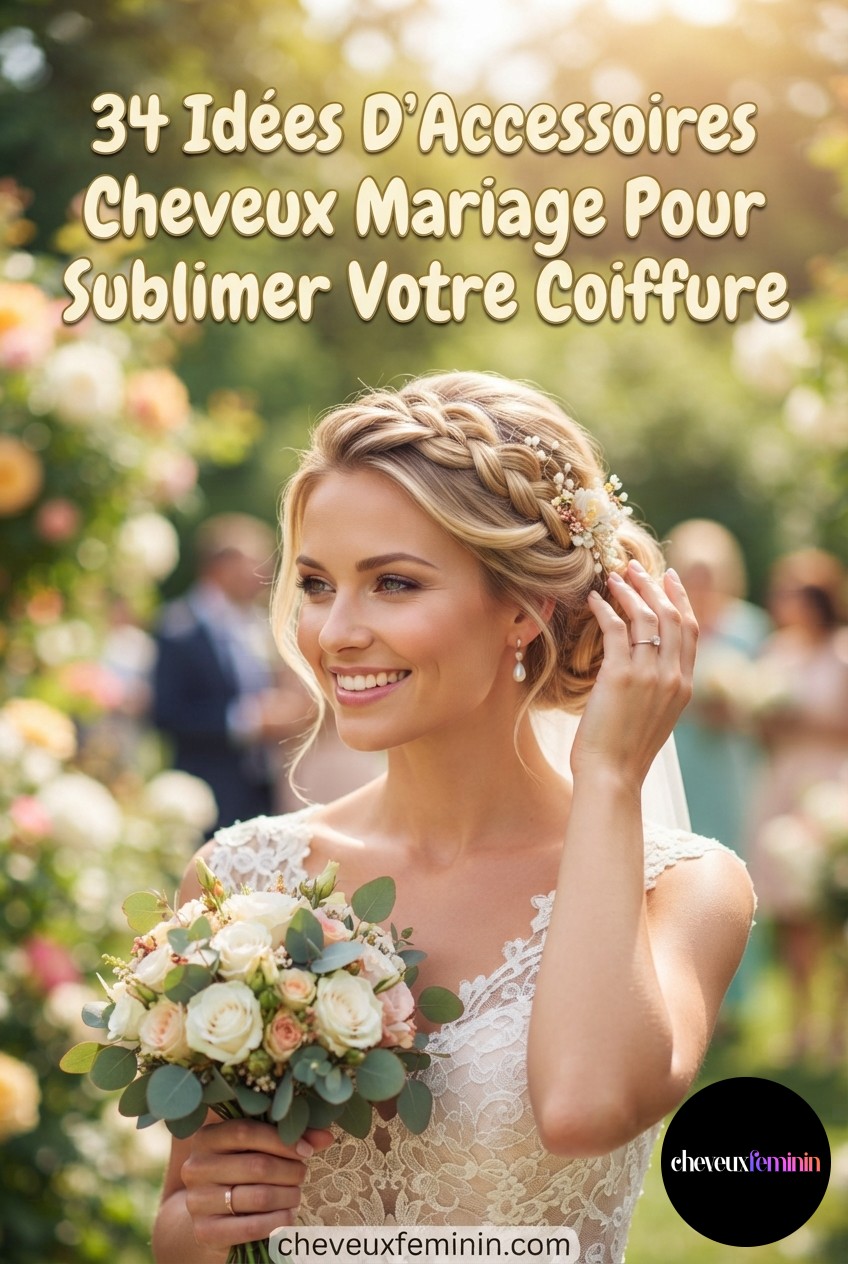 34 Idées D’Accessoires Cheveux Mariage Pour Sublimer Votre Coiffure