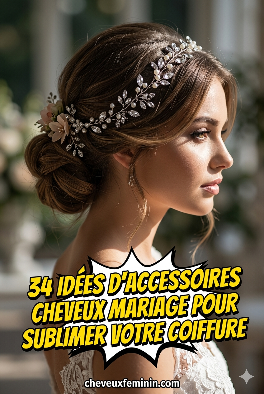 34 Idées D’Accessoires Cheveux Mariage Pour Sublimer Votre Coiffure