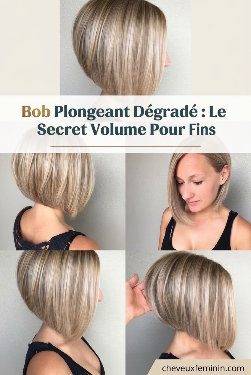 Bob Plongeant Dégradé : Le Secret Volume Pour Cheveux Fins