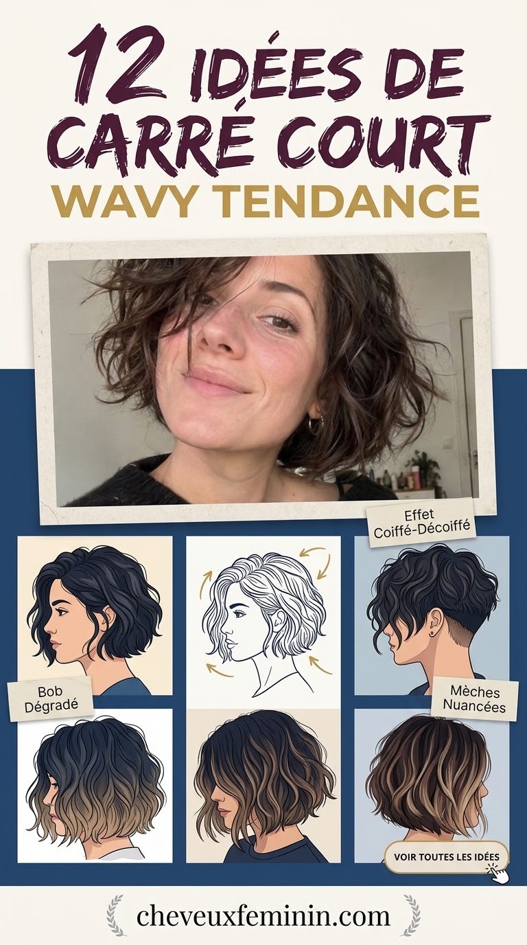 12 Idées de Carré Court Wavy Tendance