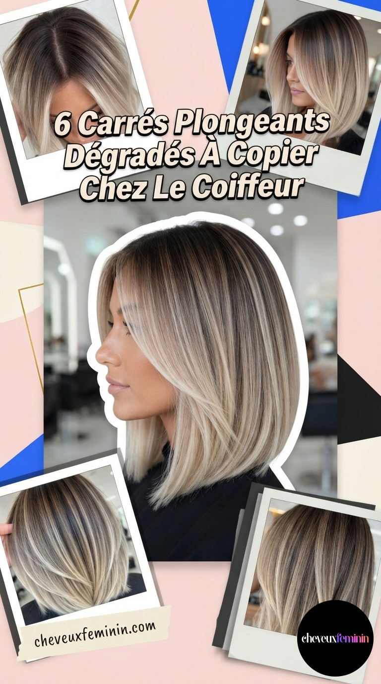 6 Carrés Plongeants Dégradés À Copier Chez Le Coiffeur
