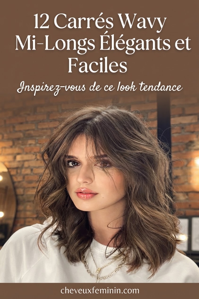 12 Carrés Wavy Mi-Longs Élégants et Faciles