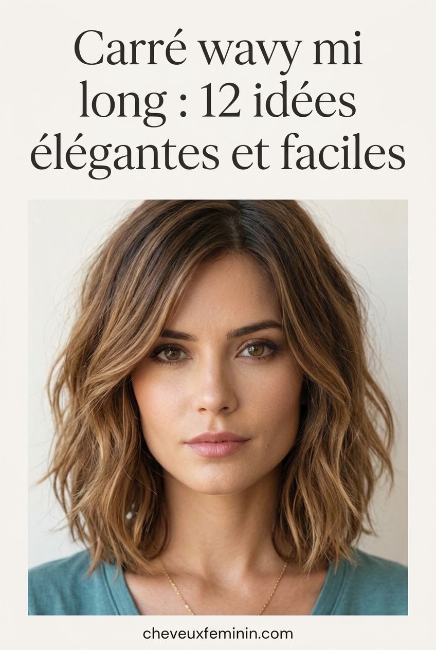 Carré wavy mi long : 12 idées élégantes et faciles
