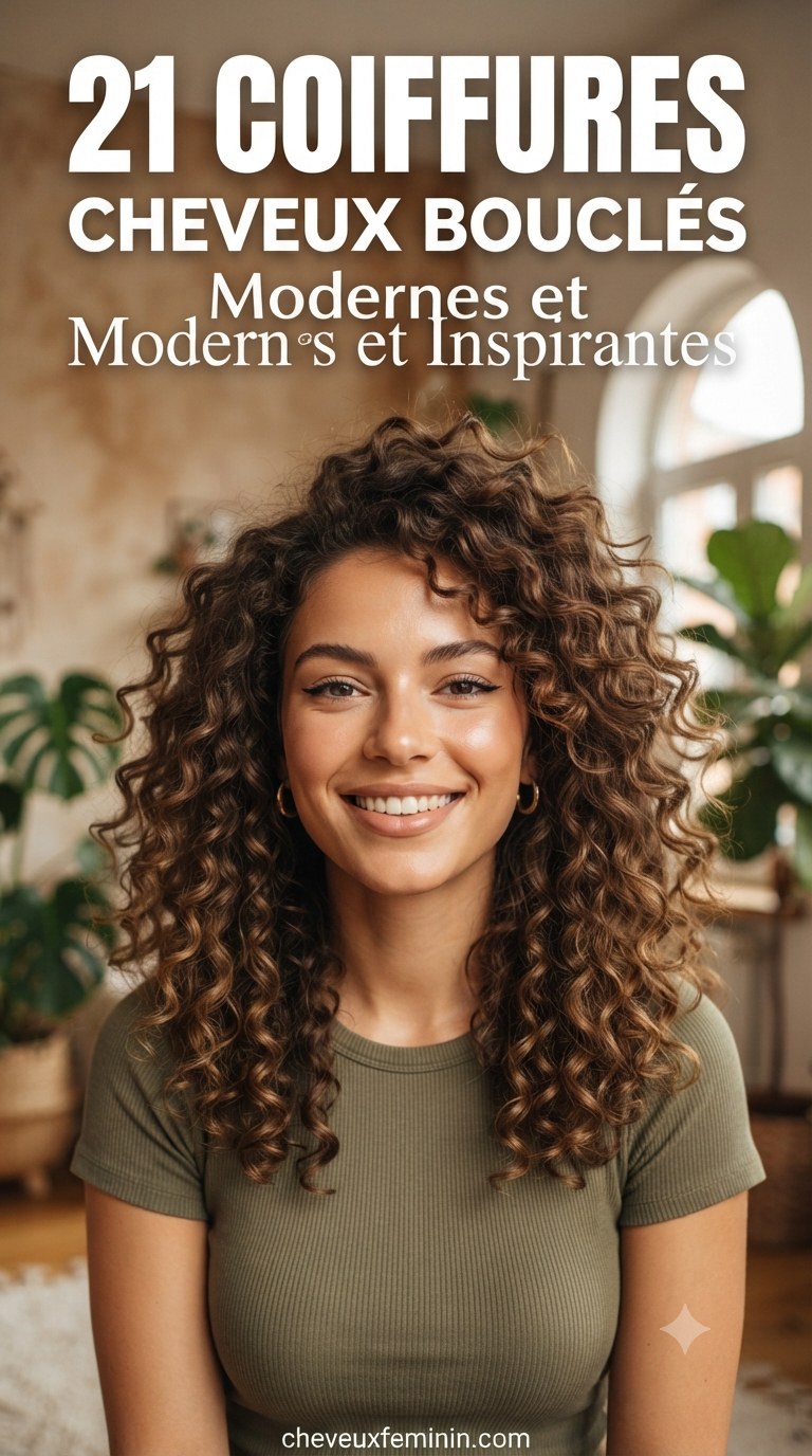 21 Coiffures Cheveux Bouclés Modernes et Inspirantes