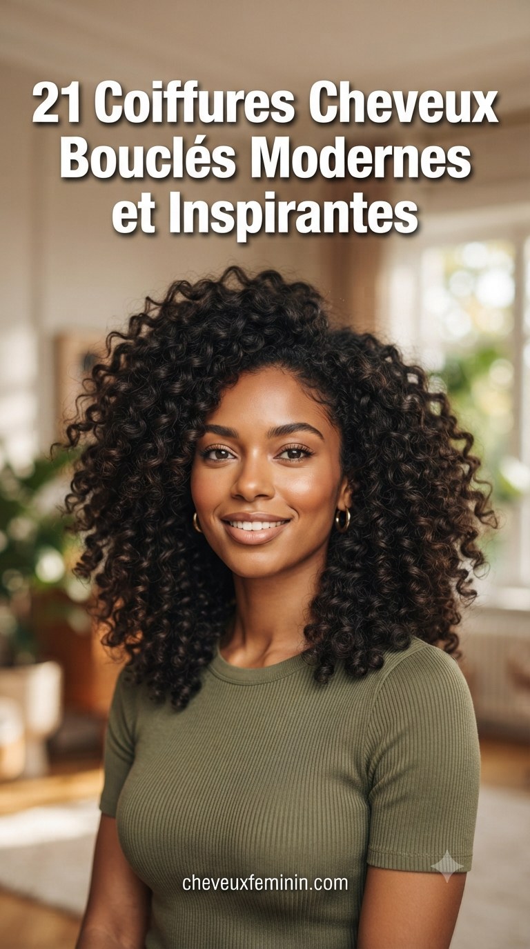21 Coiffures Cheveux Bouclés Modernes et Inspirantes
