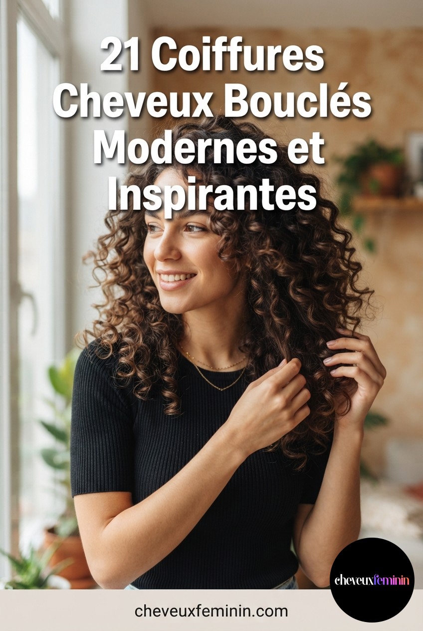 21 Coiffures Cheveux Bouclés Modernes et Inspirantes