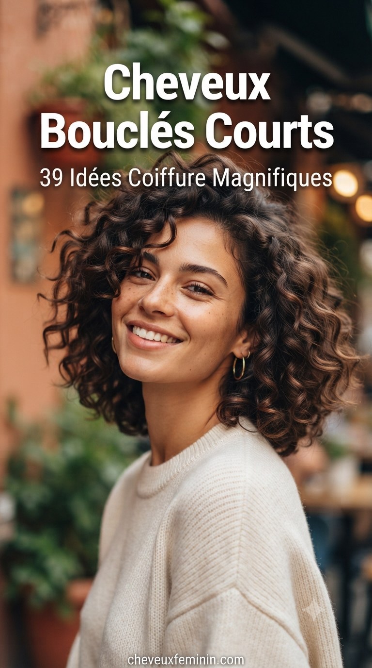 Cheveux Bouclés Courts : 39 Idées Coiffure Magnifiques