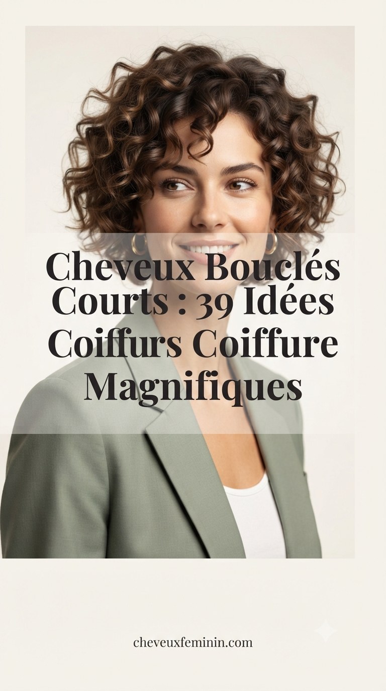 Cheveux Bouclés Courts : 39 Idées Coiffure Magnifiques