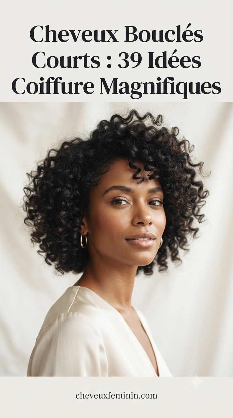 Cheveux Bouclés Courts : 39 Idées Coiffure Magnifiques