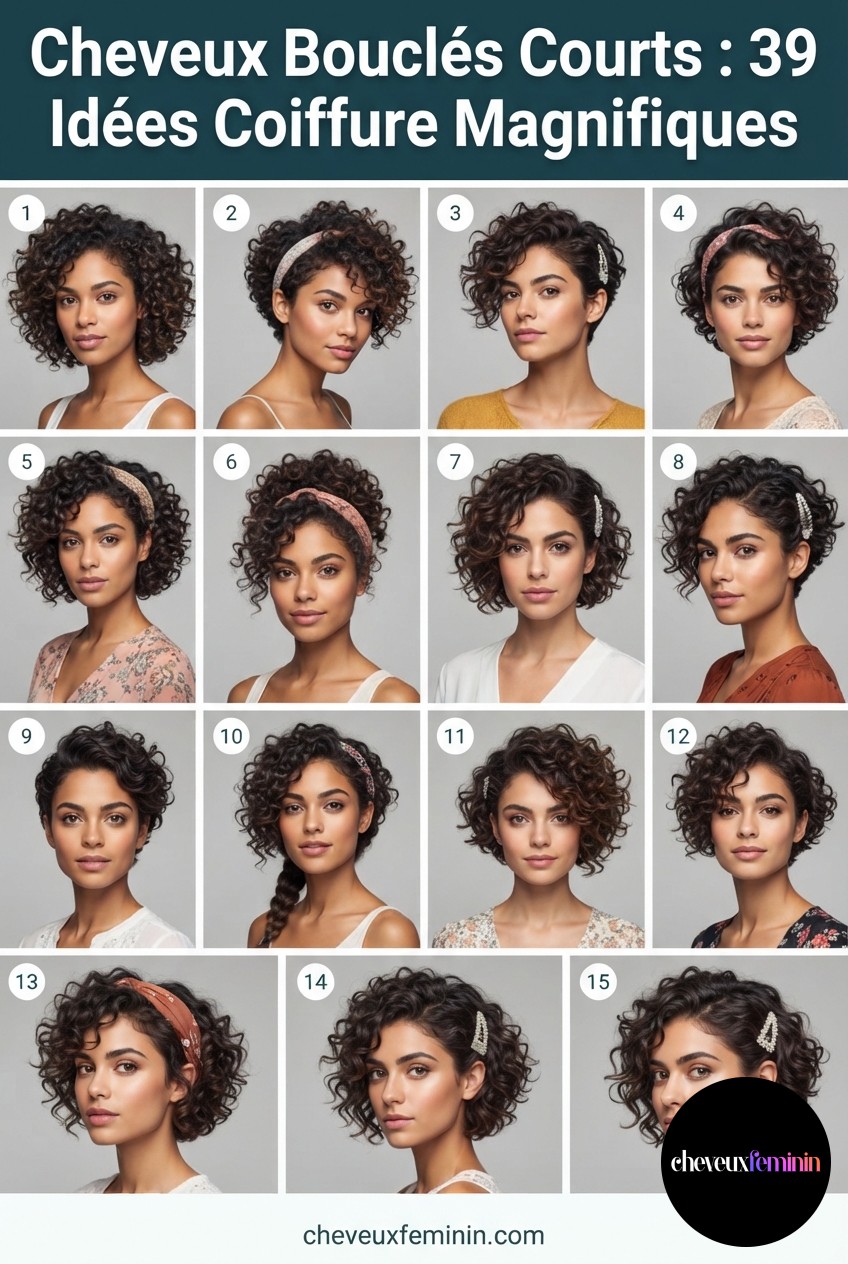 Cheveux Bouclés Courts : 39 Idées Coiffure Magnifiques