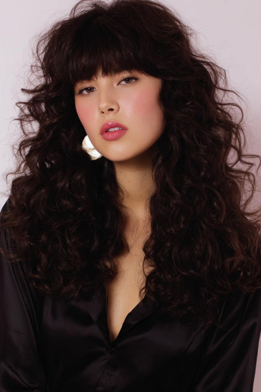 cheveux bouclés frange longue - Cheveux Boucles Frange Styles Chic