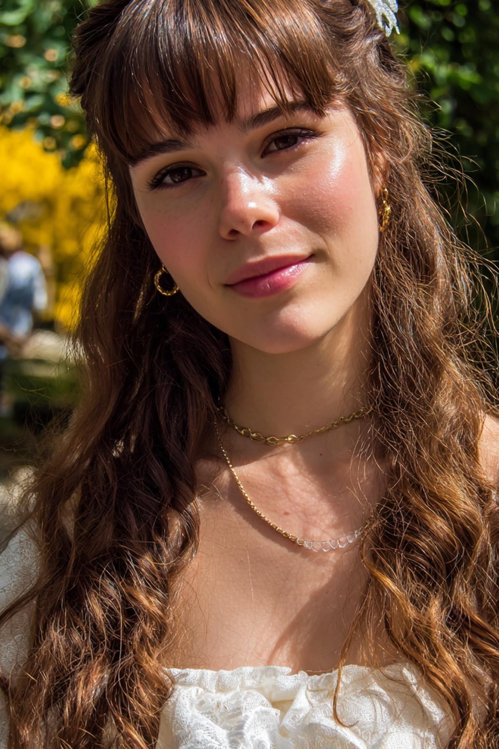 Cheveux Boucles Frange et Volume Parfaitement Équilibré