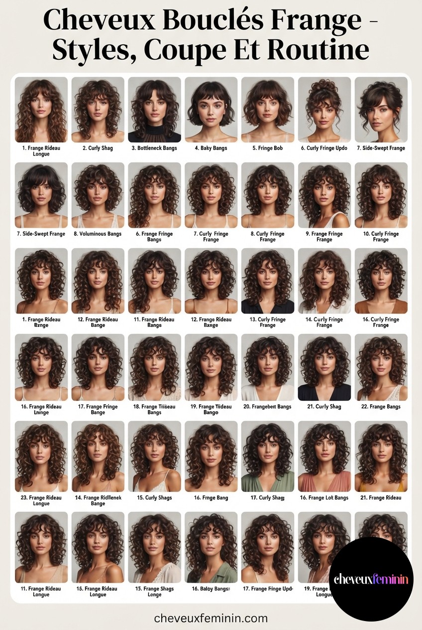 Cheveux Bouclés Frange - Styles, Coupe Et Routine