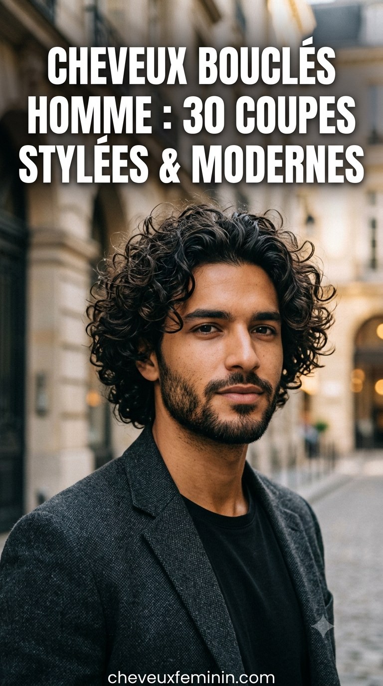 Cheveux Bouclés Homme : 30 Coupes Stylées & Modernes
