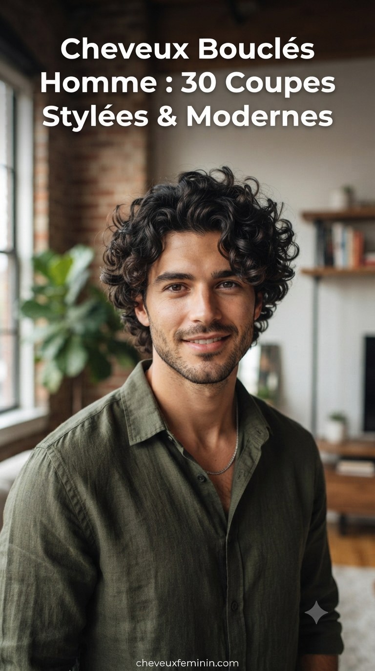 Cheveux Bouclés Homme : 30 Coupes Stylées & Modernes