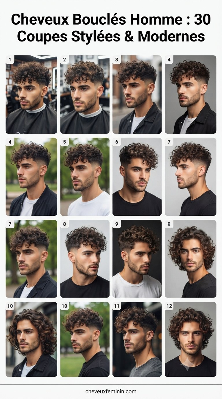 Cheveux Bouclés Homme : 30 Coupes Stylées & Modernes