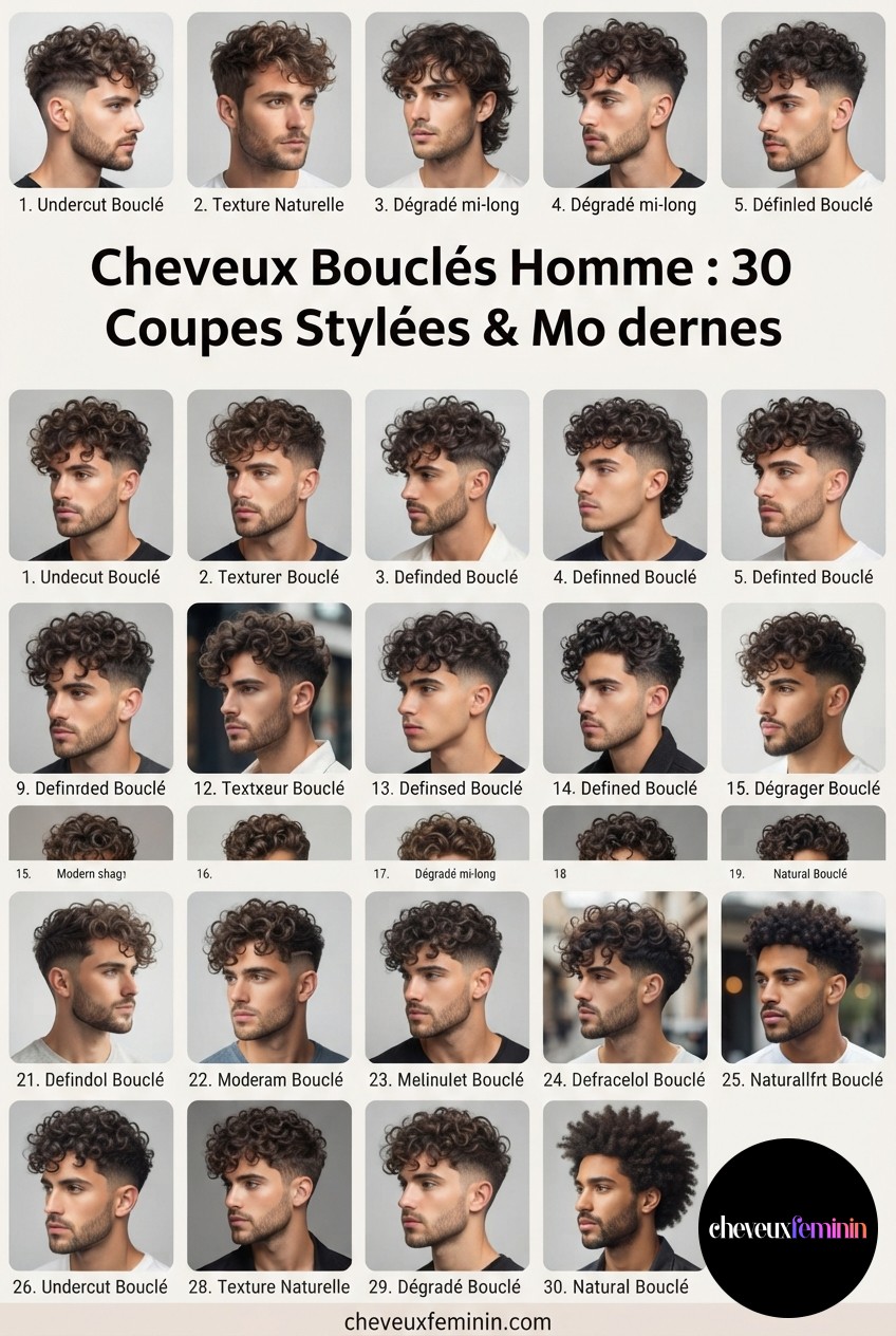 Cheveux Bouclés Homme : 30 Coupes Stylées & Modernes