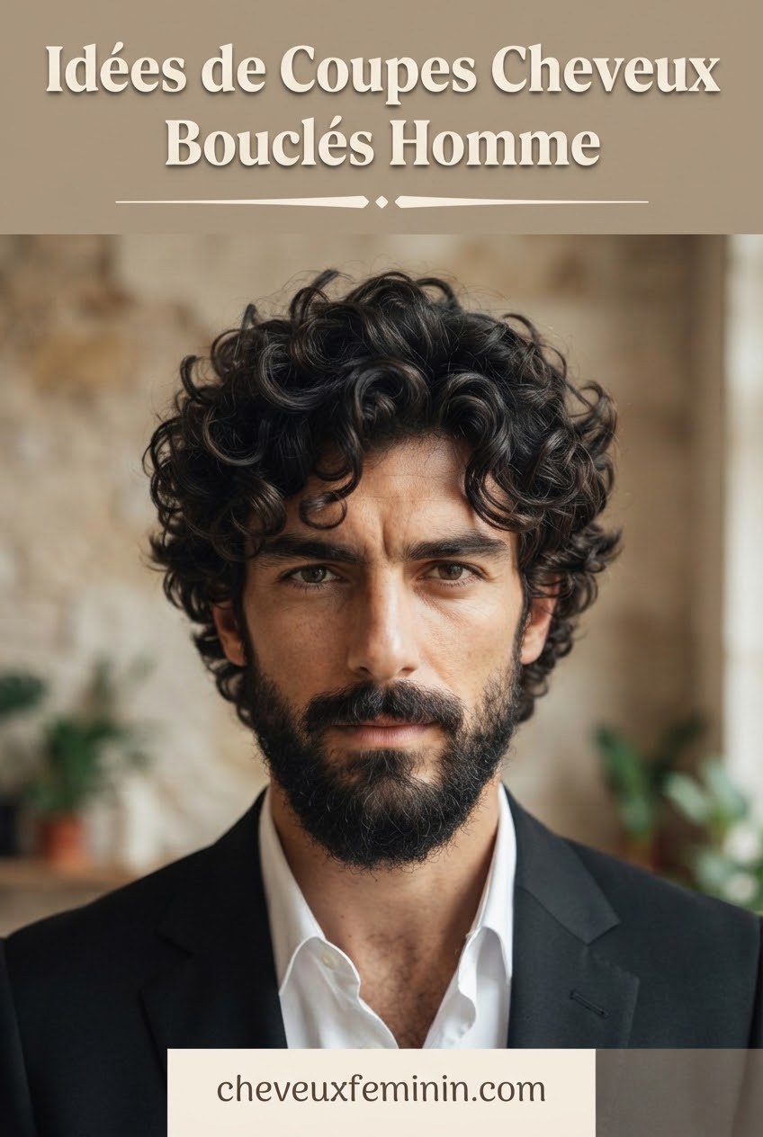 Idées de Coupes Cheveux Bouclés Homme
