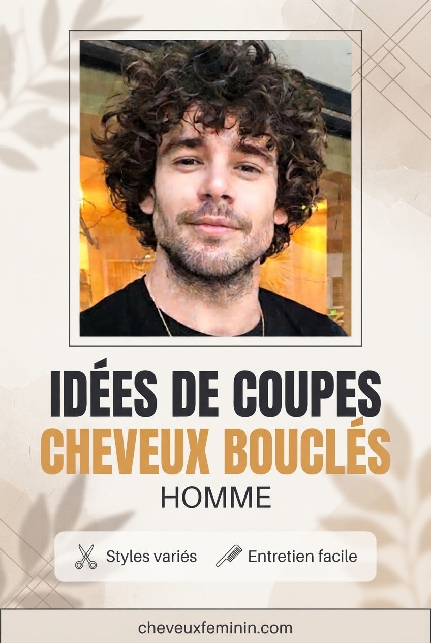 Idées de Coupes Cheveux Bouclés Homme