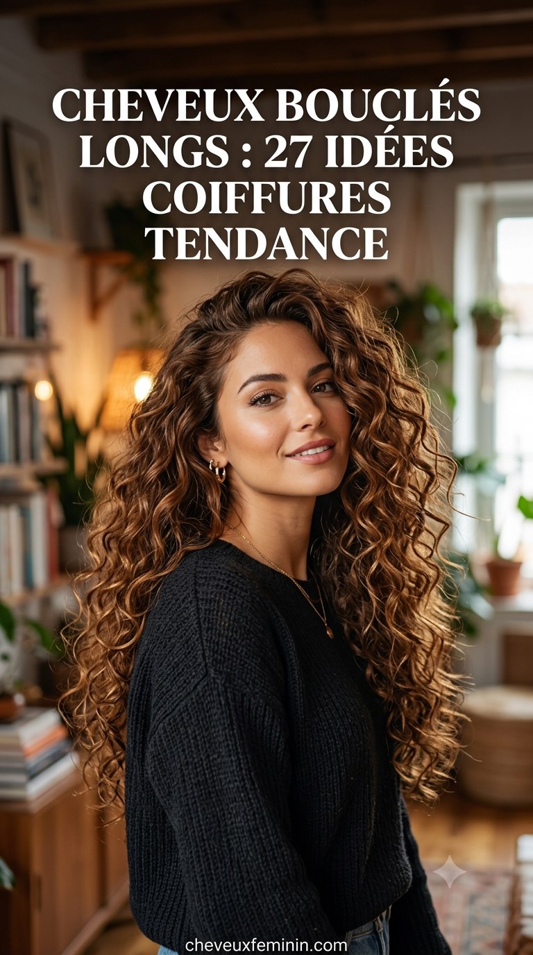 Cheveux Bouclés Longs : 27 Idées Coiffures Tendance