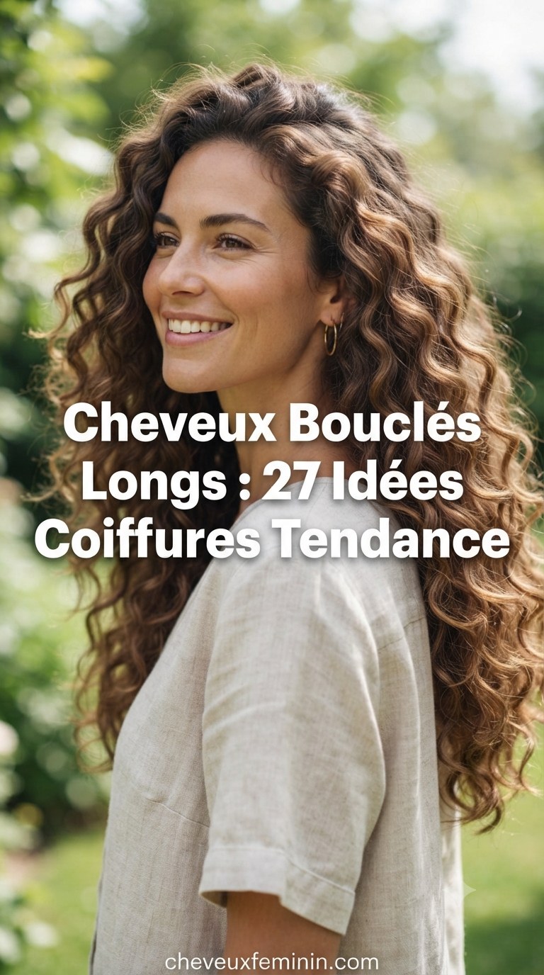 Cheveux Bouclés Longs : 27 Idées Coiffures Tendance