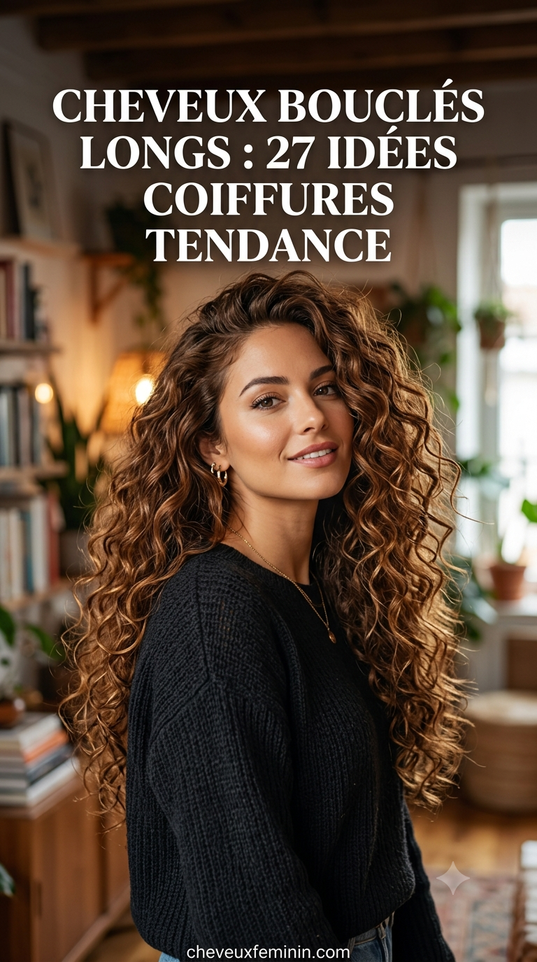 Cheveux Bouclés Longs : 27 Idées Coiffures Tendance