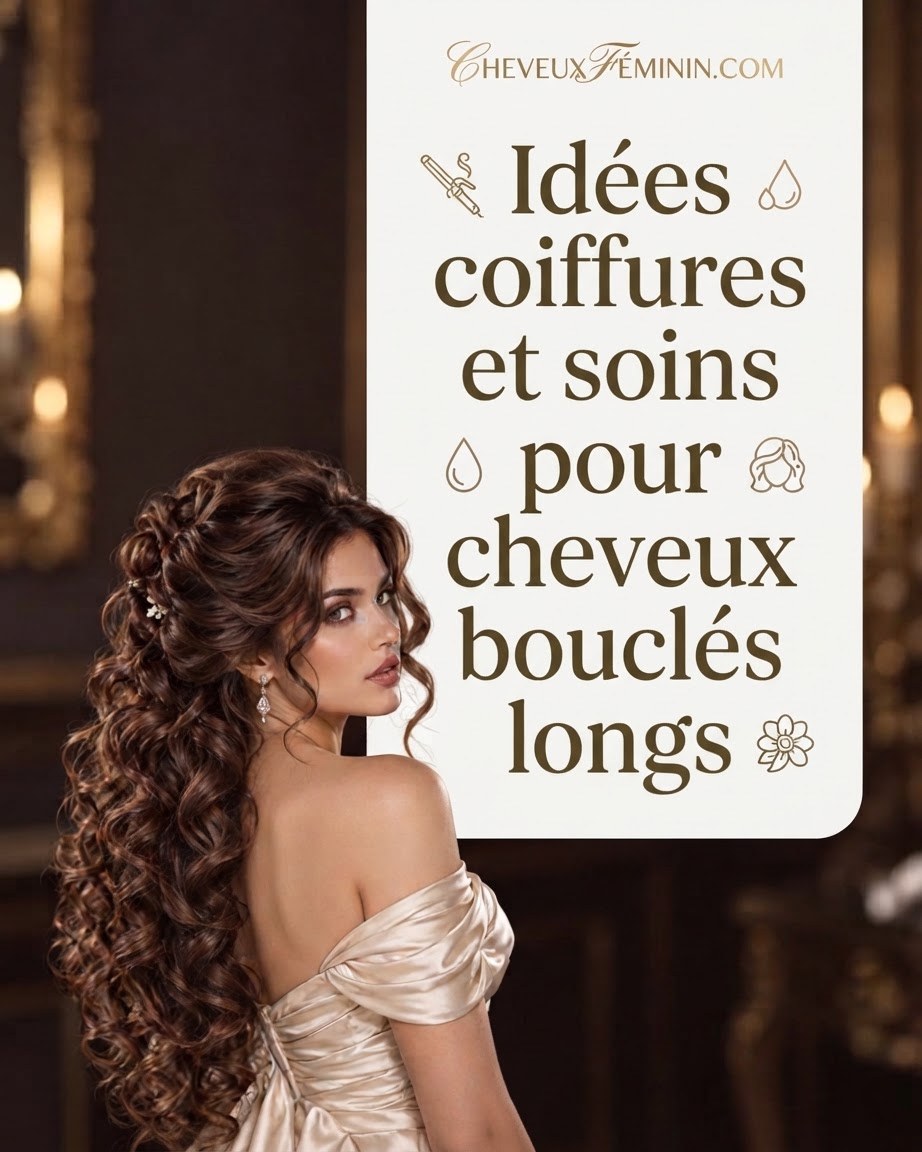 Idées coiffures et soins pour cheveux bouclés longs