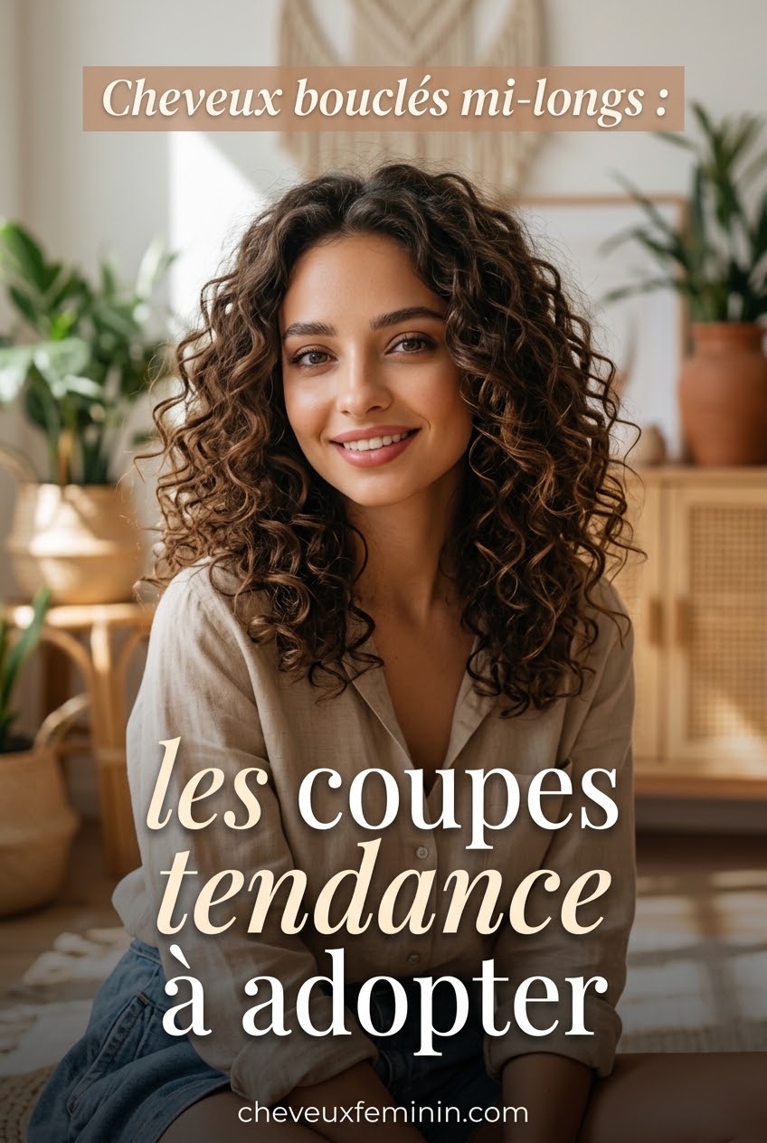 Cheveux bouclés mi-longs : les coupes tendance à adopter